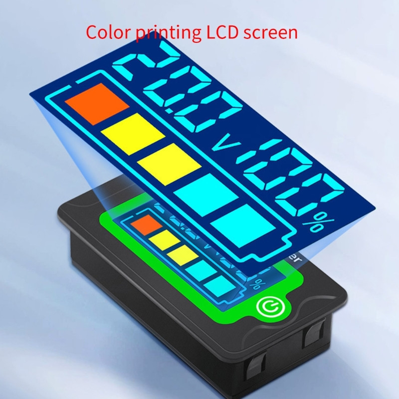 Digitaalne võimsuse indikaator DC8V-100V pliihape, liitium-auto mootorrataste voltmeeter Pinge elektriline kogusemõõtur