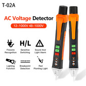 Bezkontakta sprieguma detektors Elektriskie instrumenti Sprieguma indikators Testeris Pildspalva Maiņstrāvas sprieguma pārbaude Viedais pārtraukuma punktu meklētājs 12-1000V