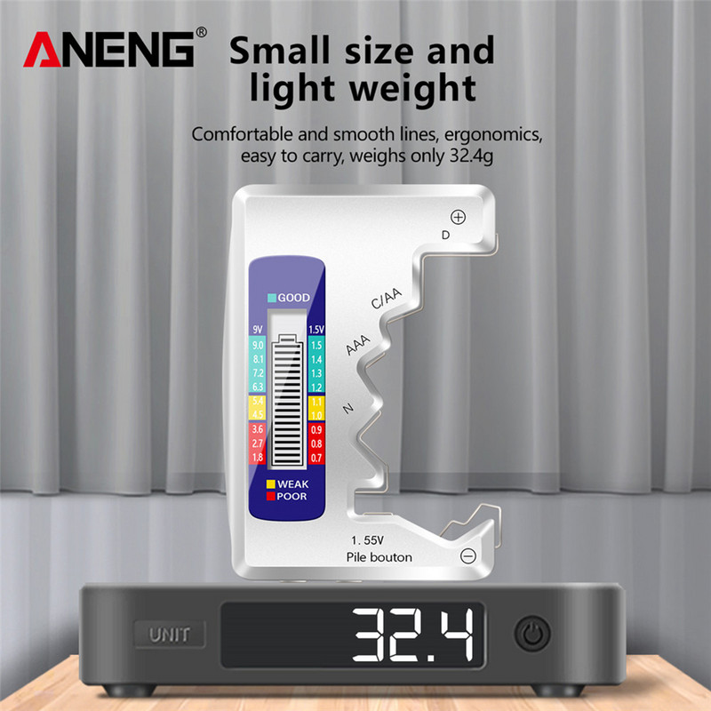 Display LCD Tip card Tester digital pentru capacitatea bateriei Detectare universală a puterii