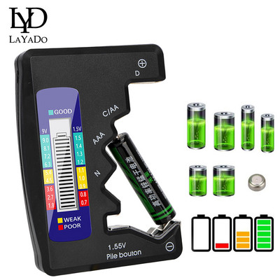 Tester digital pentru baterii Afișaj LCD AA AAA 1,5 V 9 V Baterii buton Detector de capacitate de măsurare a capacității Instrumente de diagnosticare