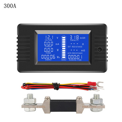 0-200V 50A/100A/200A/300A Baterijos talpos testeris Monitorius Įtampa Srovės Atsparumas Talpa Vatai Galia Energijos matuoklis