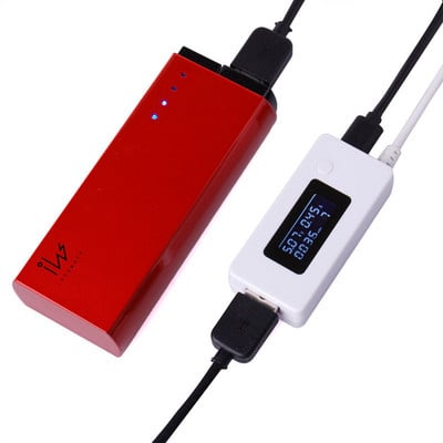 LCD USB įkroviklio talpos srovės įtampos testerio matuoklis, skirtas telefono maitinimo blokui
