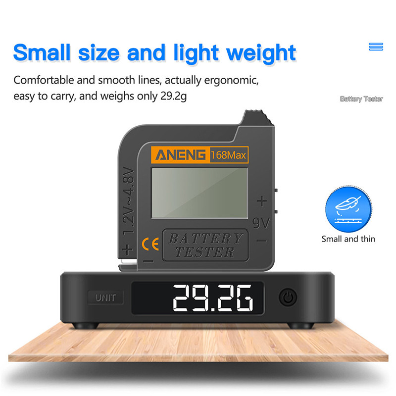 ANENG 168Max digitális lítium akkumulátor kapacitás teszter univerzális teszt kockás terheléselemző kijelzős akkumulátor-ellenőrző készülékek