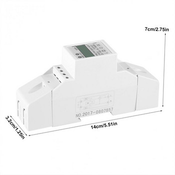 Висококачествен AC 220V 50 Hz kwh монофазен монитор за потребление на DIN шина 2-жилен електромер 10-40A Електронен KWh измервател