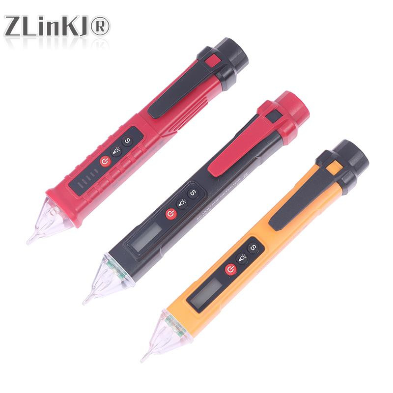 Tester de tensiune fără contact 12-1000V AC/DC Instrument de perete cu indicator electric al circuitului stiloului cu lanternă Instrument de detectare a liniei de sonerie