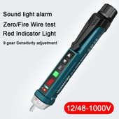 Intelligens feszültségérzékelő, érintésmentes feszültségmérő toll 1-9 fokozatú Érzékenység beállítása Áramérzékelő tesztceruza feszültségjelző
