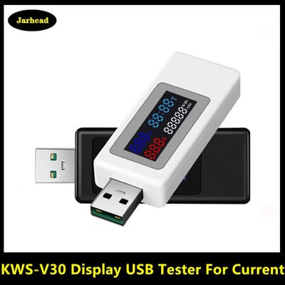 Tester de contor de putere USB 6 în 1 Detector de putere Tester de încărcător de tensiune curent Tester de capacitate a bateriei de tensiune