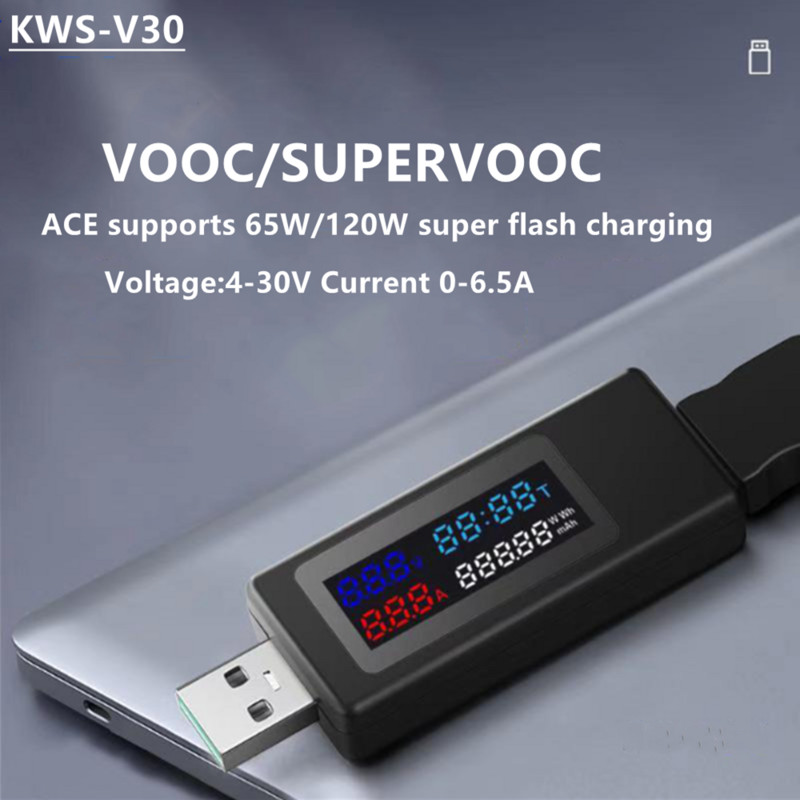 6 vienā USB strāvas mērītāja testeris Strāvas detektors Strāvas sprieguma lādētāja testeris Strāvas sprieguma akumulatoru kapacitātes testeris