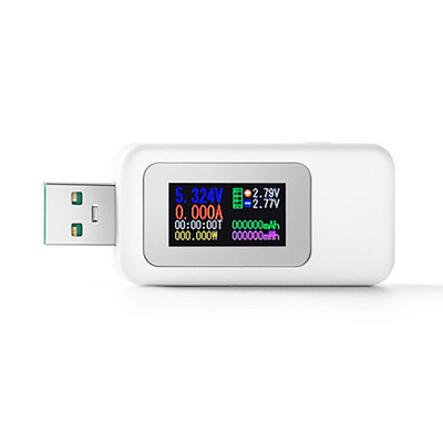 KWS-MX18 10 in1 digitális LCD kijelző USB teszter feszültség árammérő teljesítménymérő időzítés árammérő USB töltő teszter érzékelő
