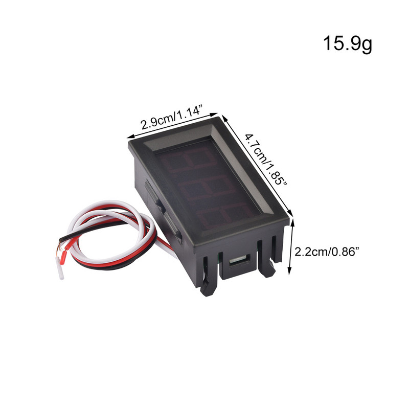 DC100V digitális feszültségmérő háromjegyű, 2 vezetékes LED kijelzőcső teljesítménymérő feszültségmérő feszültségmérő feszültségmérő 0,56 hüvelykes 2 DB