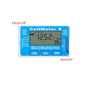 Цифрова проверка на капацитета RC 8 Цифров Nicd NiMH тестер за напрежение CellMeter