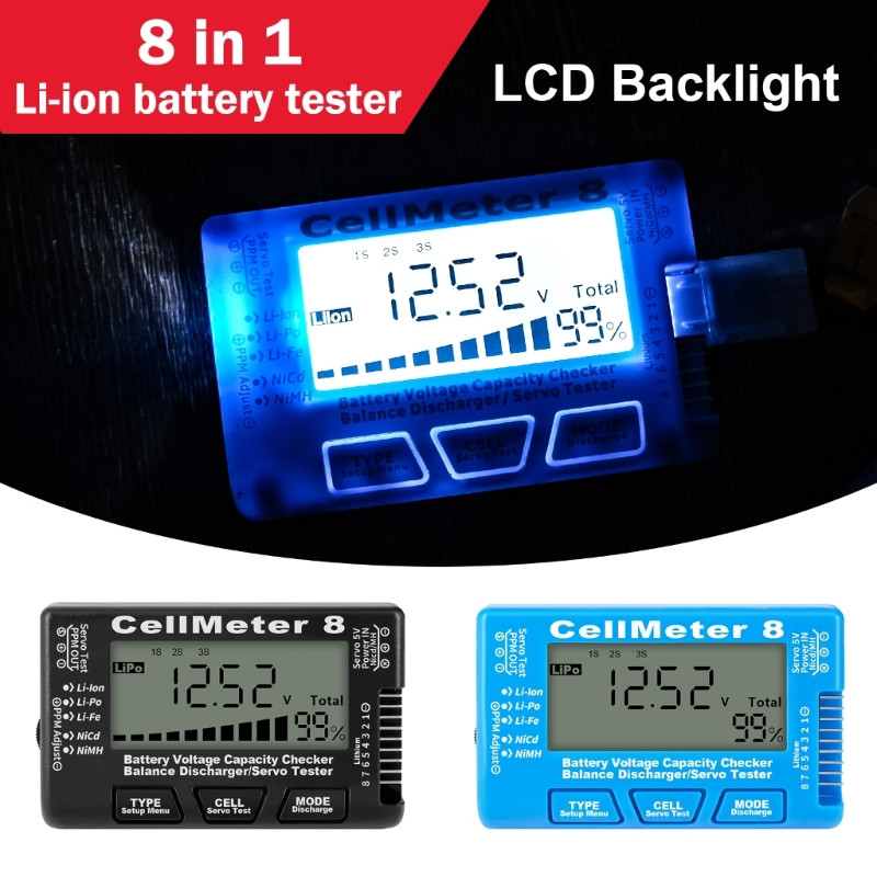 Digital Capacity Checker RC 8 Digital Nicd NiMH Voltage Tester CellMeter