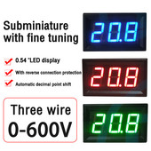 Voltmetru digital LED DC de 0,56 inchi 0-600V Contor de tensiune Auto auto mobilă putere tester Detector DC 3,3-30V Roșu Verde Albastru