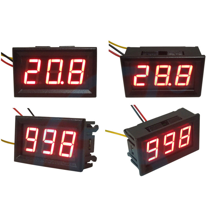 Voltmetru digital LED DC de 0,56 inchi 0-600V Contor de tensiune Auto auto mobilă putere tester Detector DC 3,3-30V Roșu Verde Albastru