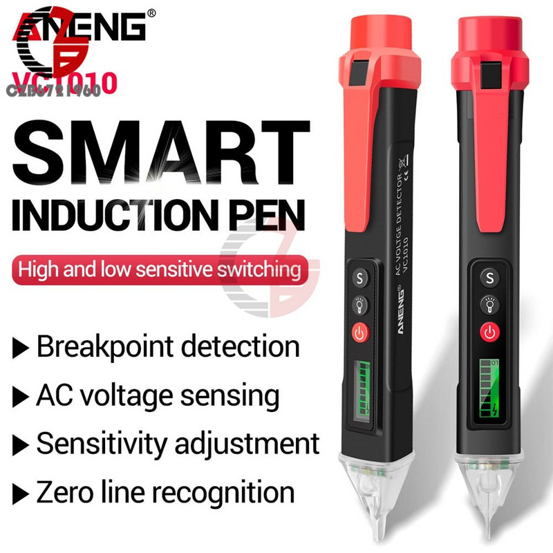 VC1010 AC/DC Detectoare digitale de tensiune LCD Tester inteligent fără contact Contor stilou AC 12-1000V Senzor electric de curent Creion de testare