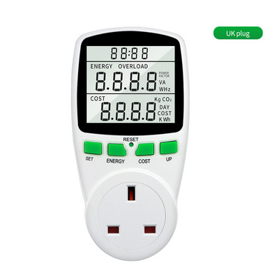 Digitalni vatmetar LCD mjerač energije Mjerač električne energije Utičnica Električni ispitivač FR US UK AU BR Mjerni analizator izlazne snage