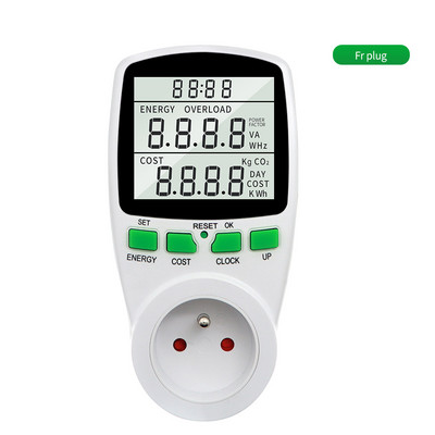 Digitalni vatmetar LCD mjerač energije Mjerač električne energije Utičnica Električni ispitivač FR US UK AU BR Mjerni analizator izlazne snage