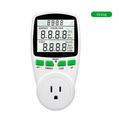 Digitalni vatmetar LCD mjerač energije Mjerač električne energije Utičnica Električni ispitivač FR US UK AU BR Mjerni analizator izlazne snage
