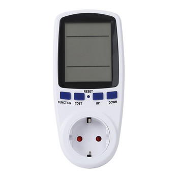 Цифров електромер за променлив ток Гнездо Ватметър Анализатор на изходна мощност Измервател на енергия kwh метър EU/UK/AU/BR/US Plug Current Price Display