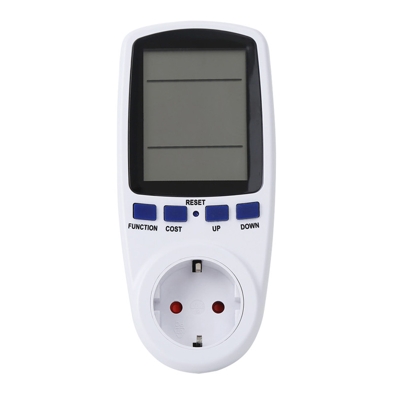 Digitális váltakozó áramú fogyasztásmérő Aljzat Wattmérő Kimenet Teljesítményelemző energiamérő kWh mérő EU/UK/AU/BR/US Dugó Aktuális ár kijelző