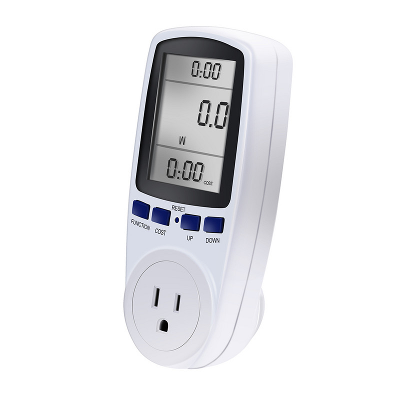 Populārs AU BR EU Plug Automātiskais Kwh strāvas slēdzis Digitālais sprieguma vatmetrs Jaudas analizators Elektroniskais jaudas mērītājs Enerģijas skaitītājs