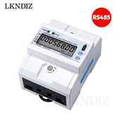RS485 Többfunkciós AC egyfázisú 5(100)A 230V-os energiamérő Elektromos fogyasztásmérő monitor DIN sín RS485 Modbus-szal