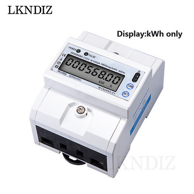 RS485 Többfunkciós AC egyfázisú 5(100)A 230V-os energiamérő Elektromos fogyasztásmérő monitor DIN sín RS485 Modbus-szal