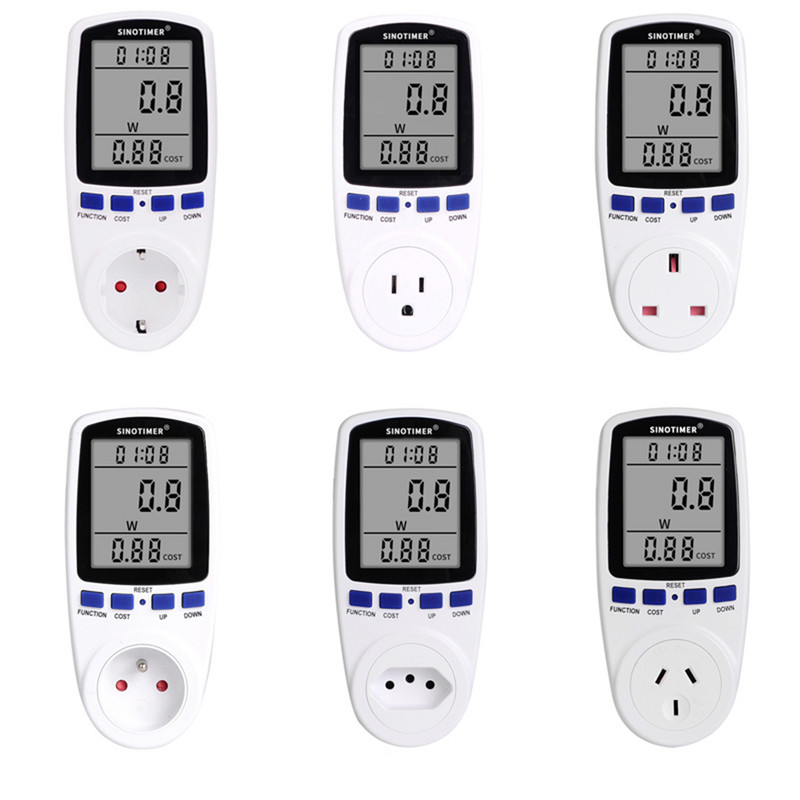 Inteligentni veliki LCD zaslon Praćenje električne energije Utičnica Naponski vatmetar Mjerač električne energije u kućanstvu