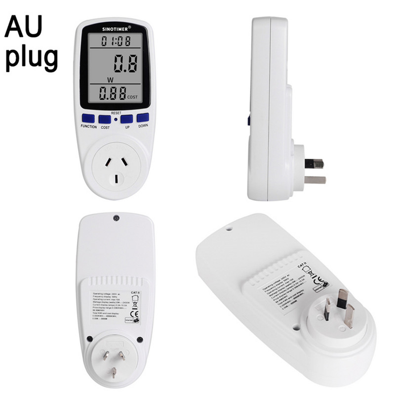 Inteligentni veliki LCD zaslon Praćenje električne energije Utičnica Naponski vatmetar Mjerač električne energije u kućanstvu