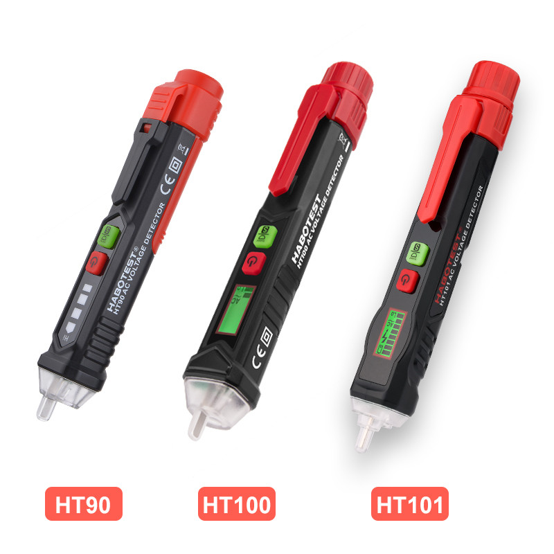 Indicator de tensiune Detector de rupere a firului fără contact Tester electric inteligent Verificare nulă Live Hi Sensibilitate scăzută AC 12-1000V HABOTEST