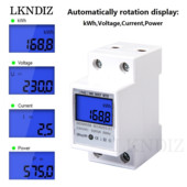5(80)A 110V/220/230V 50/60Hz Din-rail elektrooniline energiaarvesti kWh arvesti LCD-ekraan digitaalne ühefaasiline elektri kWh-loendur