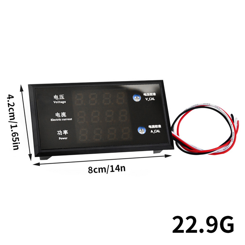 5000W DC8-12V 10A Voltmetru Ampermetru 4 biți Display digital Tensiune curent Power Meter 3 în 1 Volt Detector Tester Panou monitor