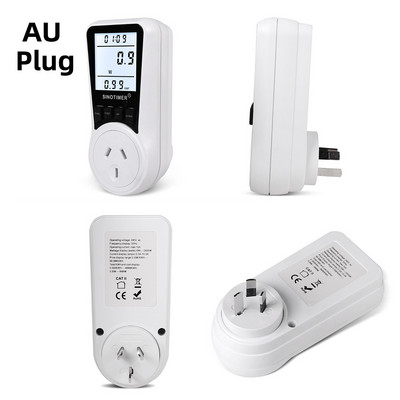 110 V 220 V áramfelhasználás monitorok Energia fogyasztás Wattmérő Dugaszolható aljzat Teljesítmény Kilowatt Watt mérő 100 V-240 V