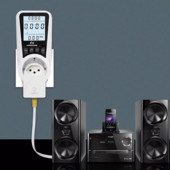 Nashone Wattmeter 220V AC EU Digital LCD Power Meter Vatmetrs Soquete Medidor De Energia Kwh FR EU Voltage Meter Enerģijas skaitītājs