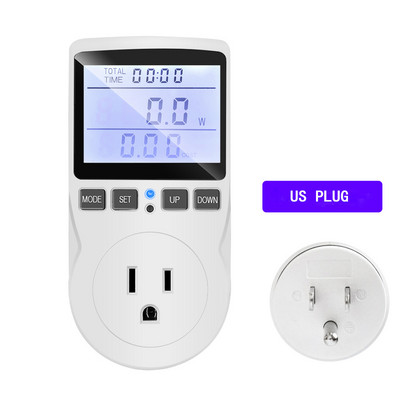 2021 m. Naujausias skaitmeninis galios matuoklis 110v 230v vatmetras Kwh energijos skaitiklis ES / JAV kištukinis energijos skaitiklis išėjimo galios analizatorius