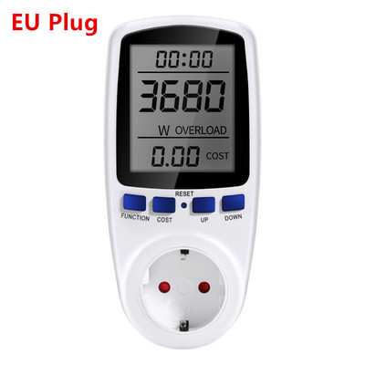 Digitalni wattmeter AC 230V 110V Power Meter Potrošnja električne energije Mjerač energije EU Plug Power Kilowatt Wattage Mjerač električne energije