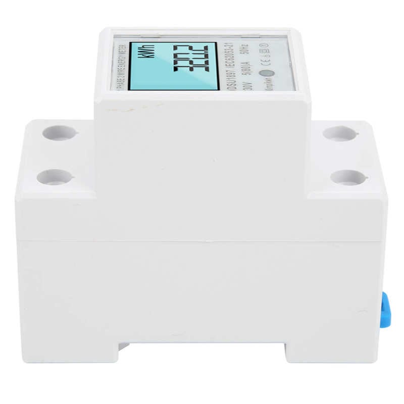 DDSU1897 háttérvilágítású intelligens energiamérő, egyfázisú Din sín mikro digitális elektromos teljesítménymérő wattmérő feszültség ampermérő