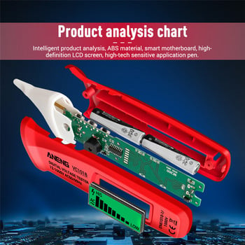 ANENG VC1018 Ψηφιακό βολτόμετρο Αμπερόμετρο Ψηφιακός μετρητής τάσης εναλλασσόμενου ρεύματος Ηλεκτρικός αισθητήρας ελεγκτής στυλό Εργαλεία ανιχνευτή βολτόμετρου вольтметр