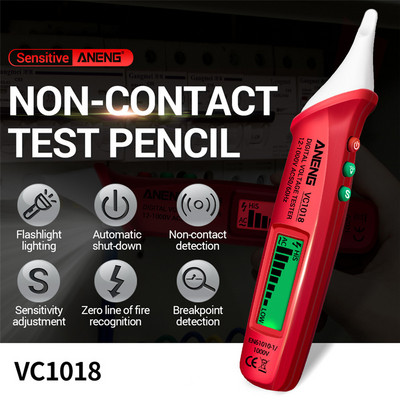 ANENG VC1018 Voltmetru digital Ampermetru Digital AC Tensiune Tester Senzor electric Pen Voltmetru Instrumente pentru detector вольтметр