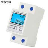 Skaitmeninis elektros energijos skaitiklis Vienfazis DIN bėgio elektros skaitiklis Vienfazis dviejų laidų daugiafunkcis elektros skaitiklis