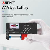 BT-168 univerzális gombos, több méretű elemtesztelő AA/AAA/C/D/9V/1,5V LCD kijelzős digitális akkumulátortesztelő feszültségellenőrzőhöz