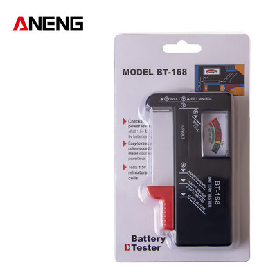 BT-168 univerzális gombos, több méretű elemtesztelő AA/AAA/C/D/9V/1,5V LCD kijelzős digitális akkumulátortesztelő feszültségellenőrzőhöz