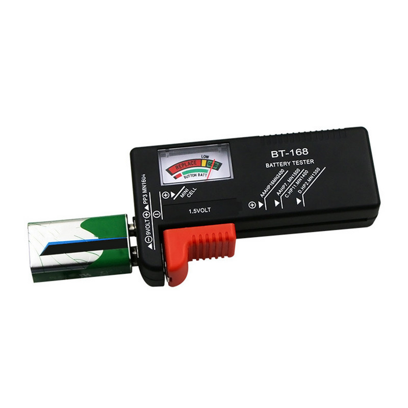 BT168 Ψηφιακός ελεγκτής μπαταρίας Έλεγχος βολτ για AA AAA 9V Κουμπί Πολλαπλών Μεγεθών Ελεγκτής μπαταρίας Εργαλεία μετρητή τάσης BT168D BT-168D