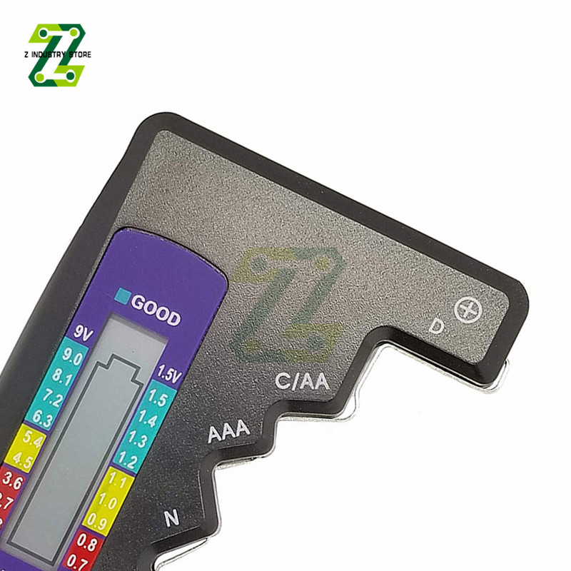 Digitális elemvizsgáló LCD-kijelző AA/AAA/9V/1,5V gombelem akkumulátor kapacitás-ellenőrző érzékelő kapacitásának diagnosztikai eszköze