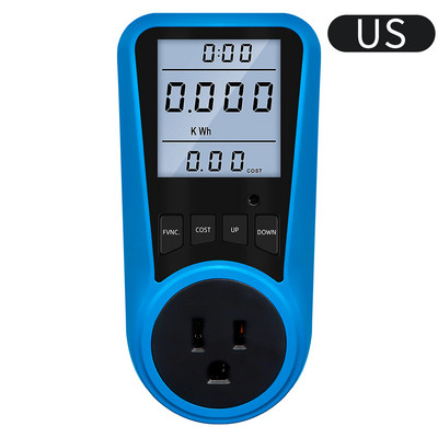 Fișă UE Priză Rus Contor digital de curent Voltmetru Contor de putere AC Timp Watt Putere Tester de energie Wattmetru US UK AU FR Mufă BR