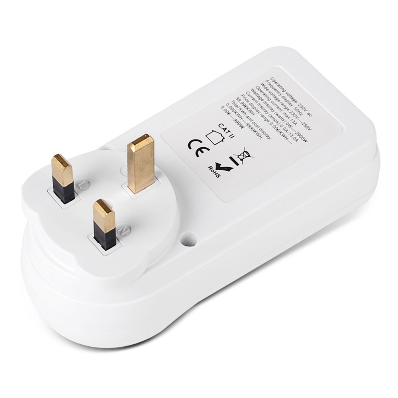 Elektrības patēriņa monitors Digitālais vatmetrs maiņstrāvas mērītājs 110V-230V enerģijas skaitītāja ligzda Strāvas monitors ES/ASV/UK/BR spraudnis