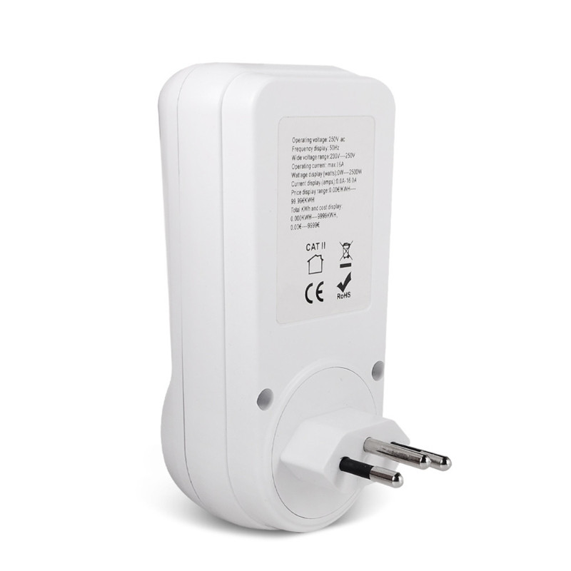Elektrības patēriņa monitors Digitālais vatmetrs maiņstrāvas mērītājs 110V-230V enerģijas skaitītāja ligzda Strāvas monitors ES/ASV/UK/BR spraudnis