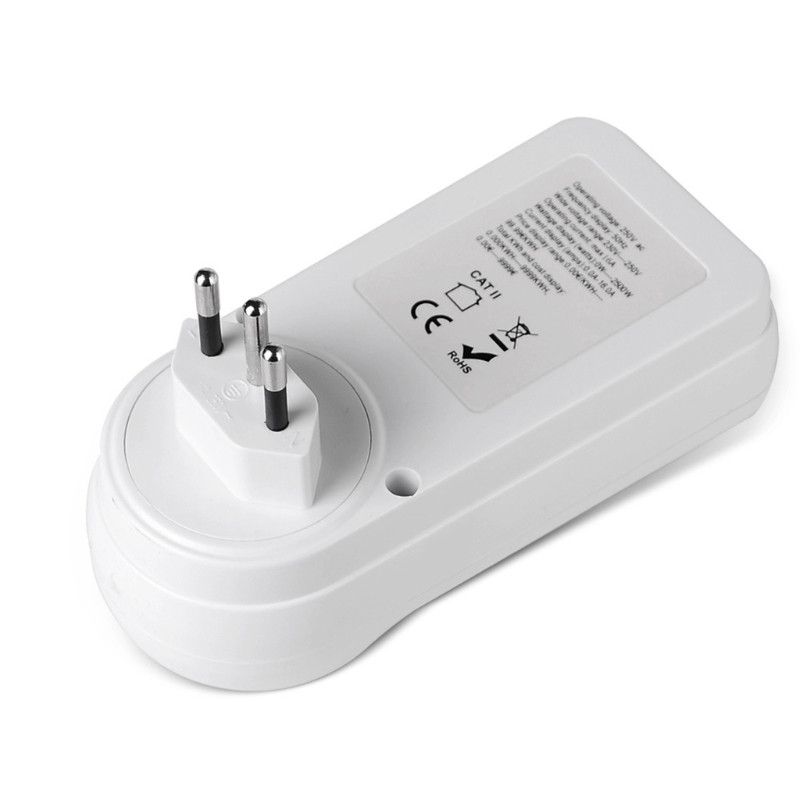 Elektrības patēriņa monitors Digitālais vatmetrs maiņstrāvas mērītājs 110V-230V enerģijas skaitītāja ligzda Strāvas monitors ES/ASV/UK/BR spraudnis