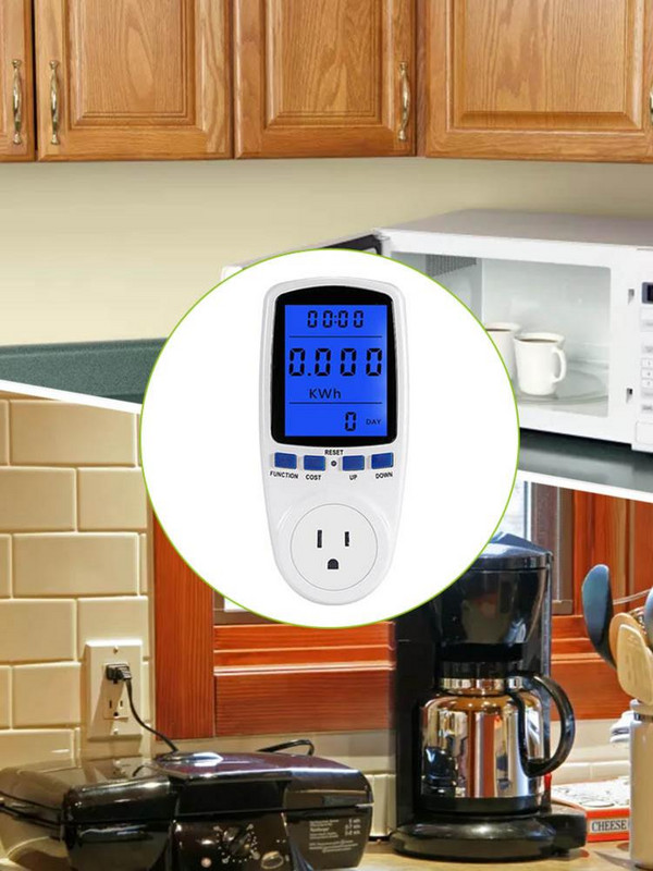 Monitor de energie Priză euro Contor de putere Monitor LCD de utilizare a energiei Contorizare de putere Contor de priză inteligentă Monitor LCD de utilizare a energiei