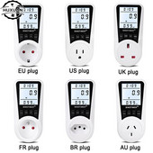 AC 230V Fény Wattmérő Teljesítmény LCD Energia Pontos Mérő Teljesítmény Monitor EU Dugaszoló Aljzat Teljesítmény Kilowatt watt feszültségmérő digitális